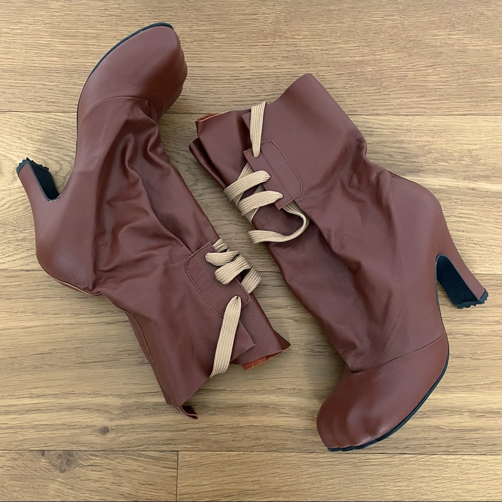 ❌SOLD❌Vivienne Westwood New Bag Boot Brick Red UK5 - Picture 1 of 11